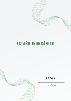 ESTAÑO INORGÁNICO