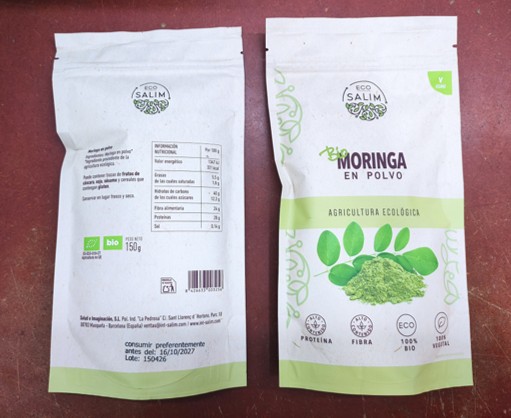 Imagen del producto Moringa en polvo ecológica de la marca Eco-Salim